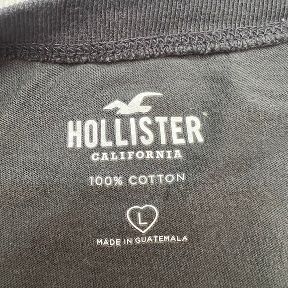 Hollister Women's Graphic Rolling Stones Band T-Shirt Size L 100% Cotton Gray - Picture 6 of 8